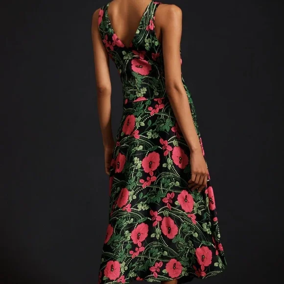 Anthropologie Maeve Ruched midi dress 👗 - Picture 3 of 6